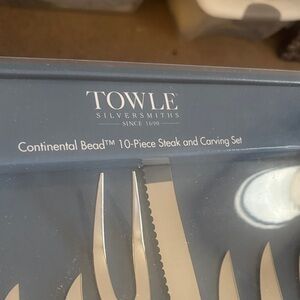 Towle Silver Steak and Carving Set